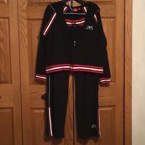 Anne Klein hooded jacket and pant suit